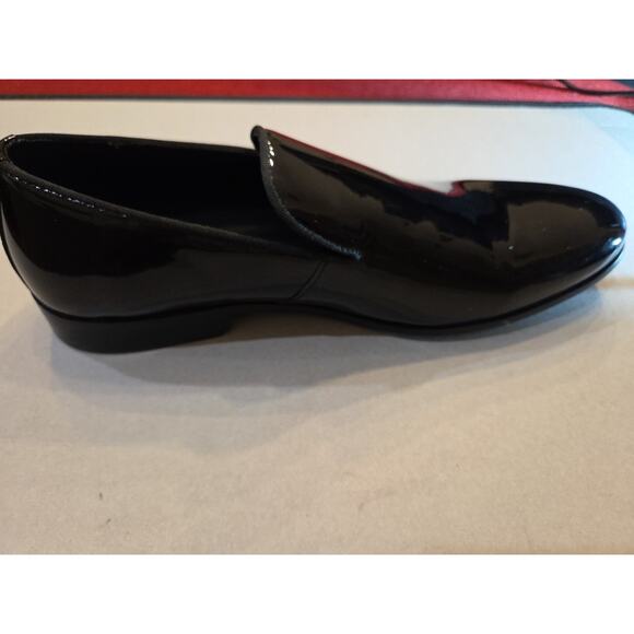 Saks Fifth Avenue Black Patent Leather Tuxedo Loafers Size 9 M Formal Dress main image 6